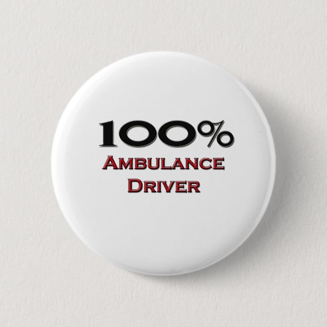 100 Percent Ambulance Driver Button (Front)