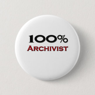 100 Percent Archivist Pinback Button