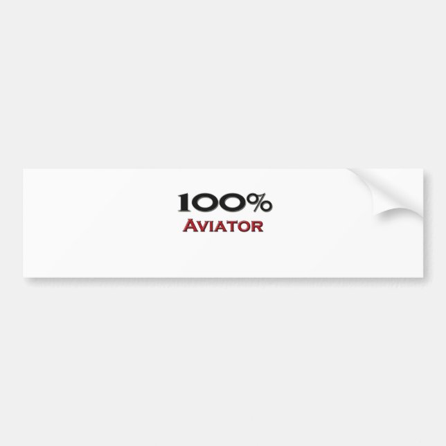 100 Percent Aviator Bumper Sticker (Front)