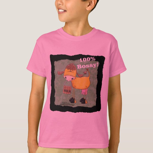 100 Percent Bossy Cow T-Shirt (Front)