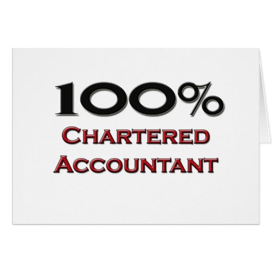 100 Percent Chartered Accountant Cards (Front Horizontal)