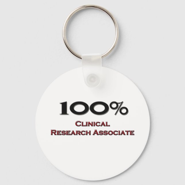 100 Percent Clinical Research Associate Keychain (Front)