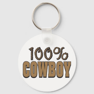 100 Percent Cowboy Keychain
