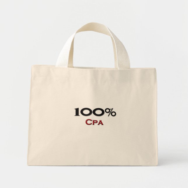 100 Percent Cpa Mini Tote Bag (Front)