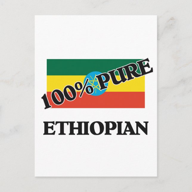 100 Percent ETHIOPIAN Postcard (Front)