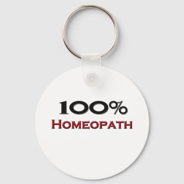 100 Percent Homeopath Keychain (Front)