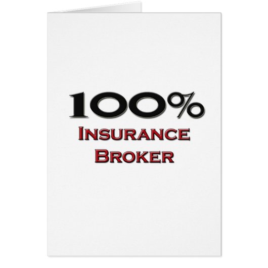 100 Percent Insurance Broker (Front)