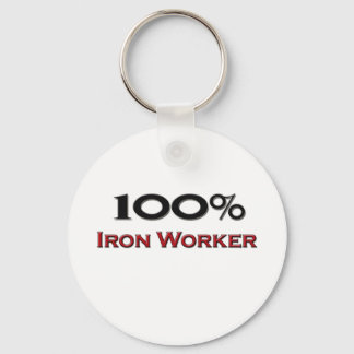 100 Percent Iron Worker Keychain