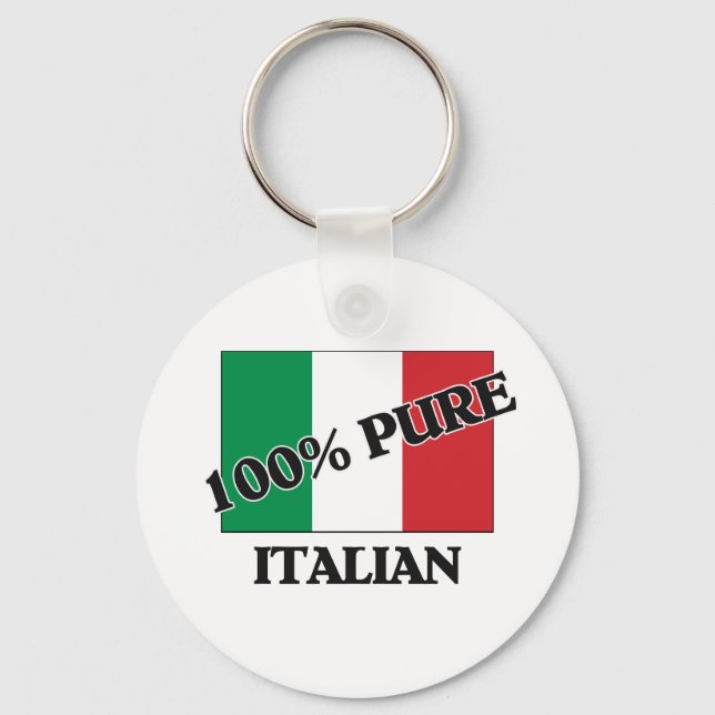 100 Percent ITALIAN Keychain (Front)