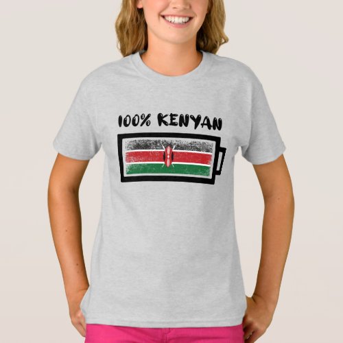 100 Percent Kenyan Flag T_Shirt