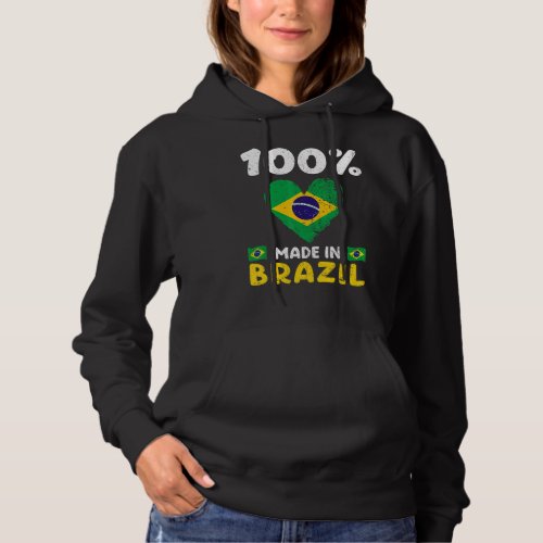 100 Percent Made In Brazil Brazilian Boys Girls Ki Hoodie