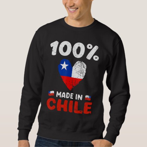 100 Percent Made In Chile Chilean Boys Girls Kids Sweatshirt