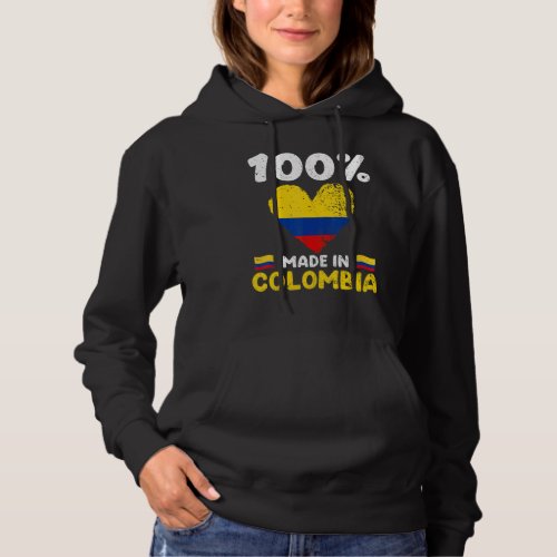 100 Percent Made In Colombia Colombian Boys Girls  Hoodie