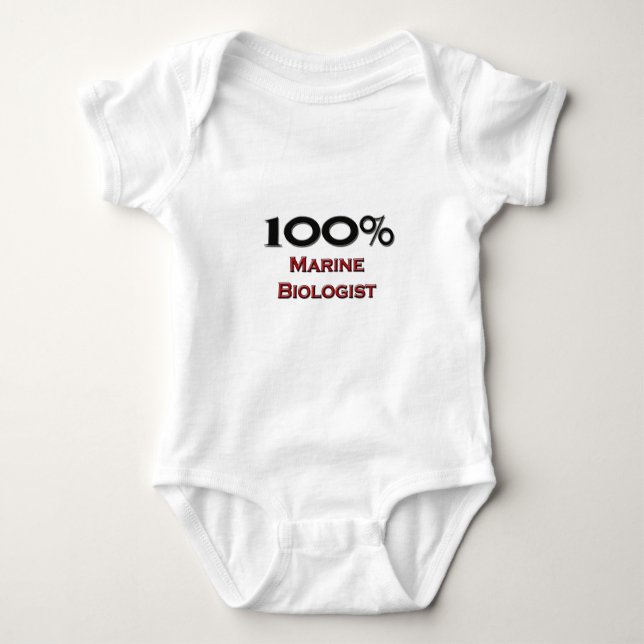 100 Percent Marine Biologist Baby Bodysuit (Front)