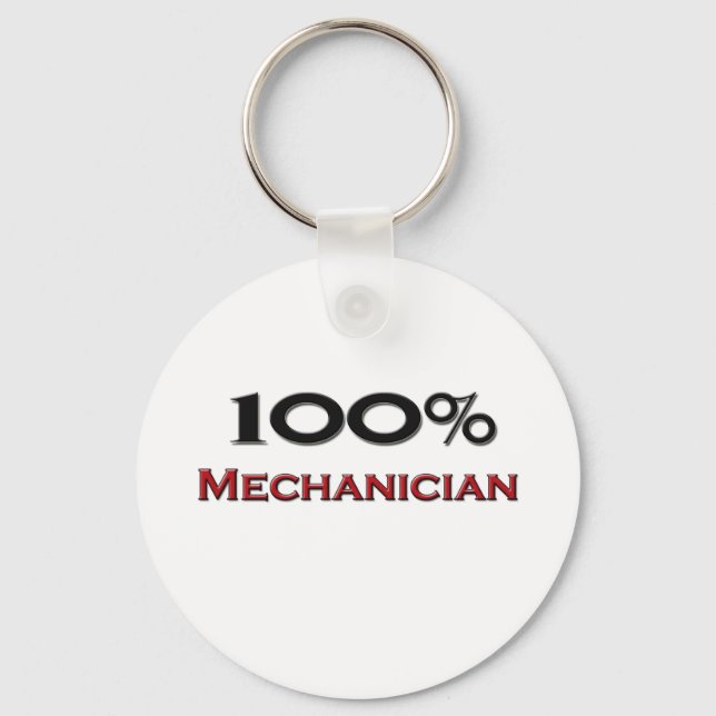 100 Percent Mechanician Keychain (Front)