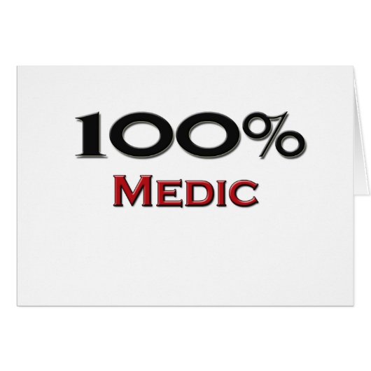 100 Percent Medic Cards (Front Horizontal)