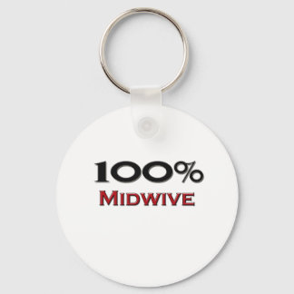 100 Percent Midwive Keychain