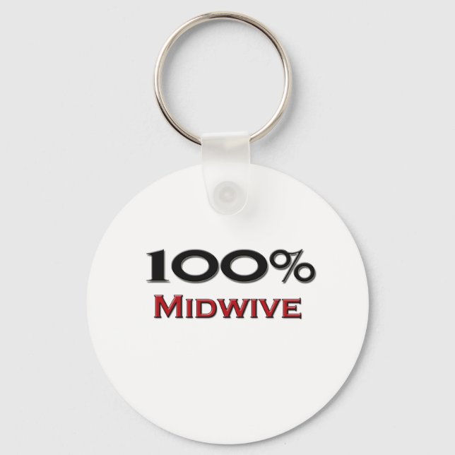 100 Percent Midwive Keychain (Front)
