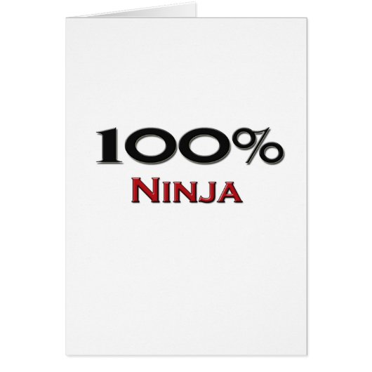 100 Percent Ninja Cards (Front)