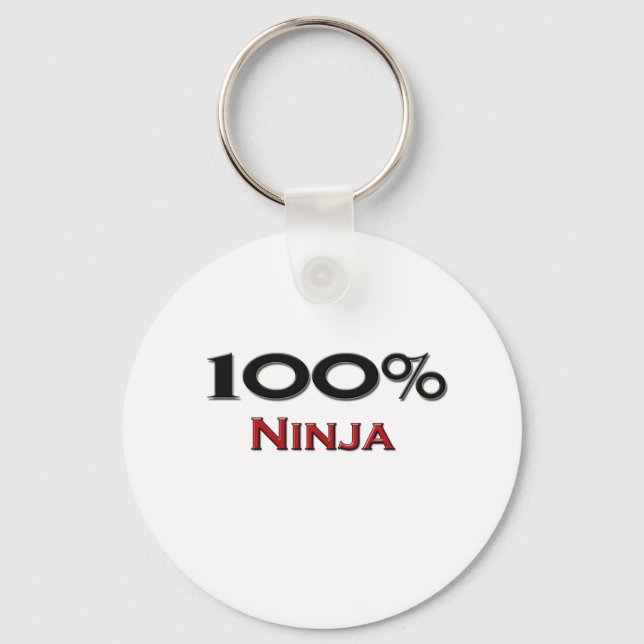 100 Percent Ninja Keychain (Front)