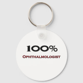 100 Percent Ophthalmologist Keychain