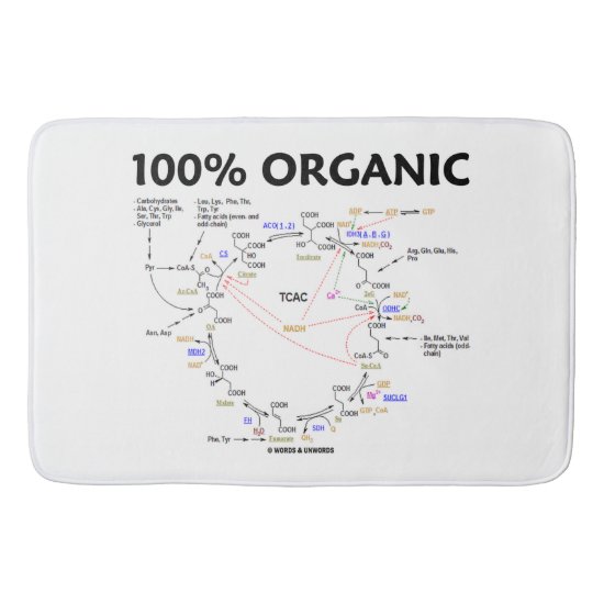 100 Percent Organic Krebs Cycle TCAC Bath Mat