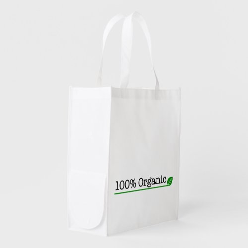 100 Percent Organic Reusable Grocery Bag