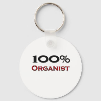 100 Percent Organist Keychain