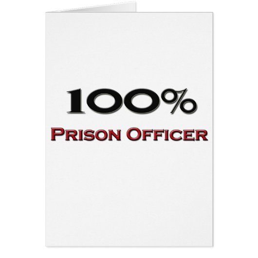 100 Percent Prison Officer Cards (Front)