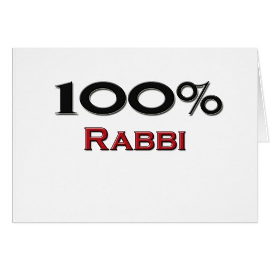 100 Percent Rabbi Cards (Front Horizontal)