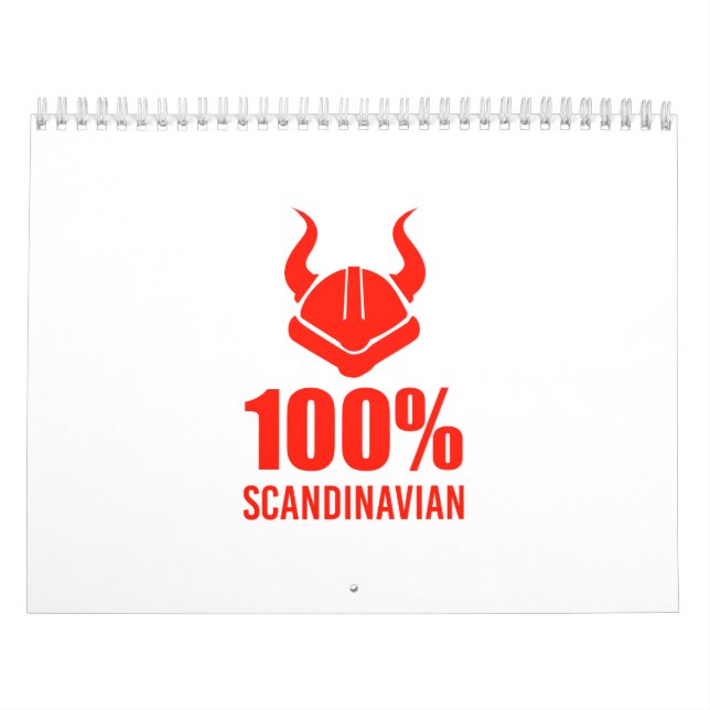 100 percent Scandinavian Viking Helmet Gift Idea Calendar (Cover)