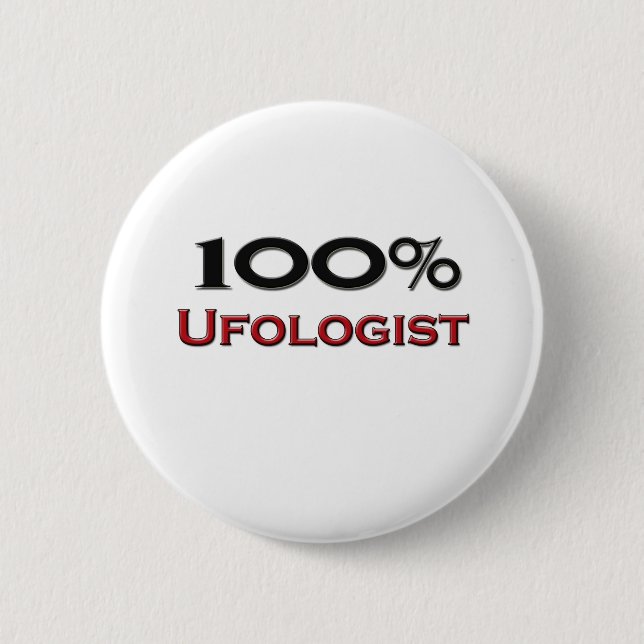 100 Percent Ufologist Pinback Button (Front)