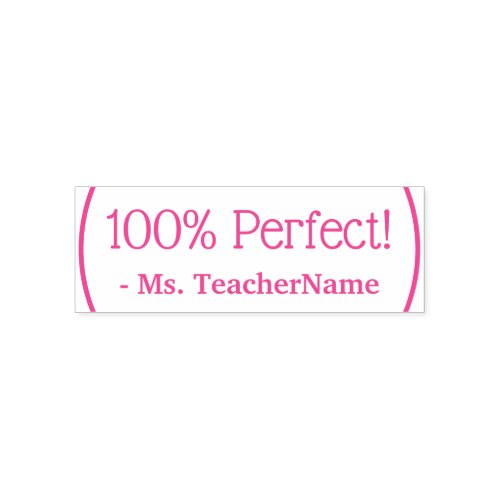 100 Perfect Educator Feedback Rubber Stamp