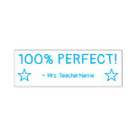 [ Thumbnail: "100% Perfect!" + Instructor Name Rubber Stamp ]