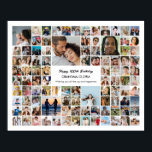100 Photo Collage Custom Pictures 100th Birthday Poster<br><div class="desc">Turn your favorite photos into a stunning piece of wall art. This custom photo collage poster is the perfect way to tell your story, capturing a lifetime of memories in one beautiful display. With 100% personalization, you can easily upload your own photos and customize the text, fonts, and colors to...</div>