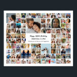 100 Photo Collage Custom Pictures 100th Birthday Poster<br><div class="desc">Turn your favorite photos into a stunning piece of wall art. This custom photo collage poster is the perfect way to tell your story, capturing a lifetime of memories in one beautiful display. With 100% personalization, you can easily upload your own photos and customize the text, fonts, and colors to...</div>