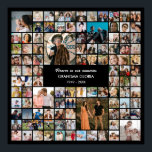 100 Photo Collage Personalized Picture Gift Square Poster<br><div class="desc">Turn your favorite photos into a stunning piece of wall art. This custom photo collage poster is the perfect way to tell your story, capturing a lifetime of memories in one beautiful display. With 100% personalization, you can easily upload your own photos and customize the text, fonts, and colors to...</div>