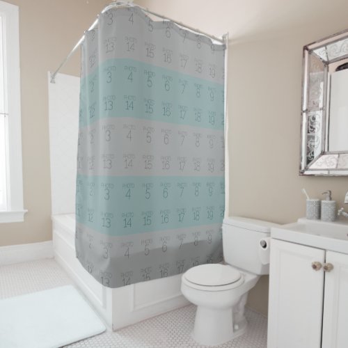 100 Photo Template Collage _ Use square photos Shower Curtain