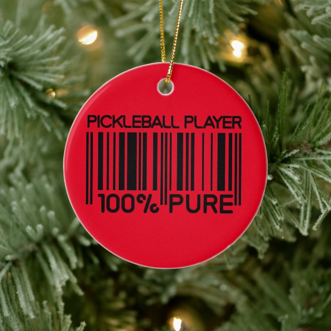 100% pickleball player custom text ceramic ornament (Tree)