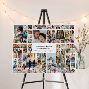100 Pictures Photo Collage Custom Birthday Foam Board