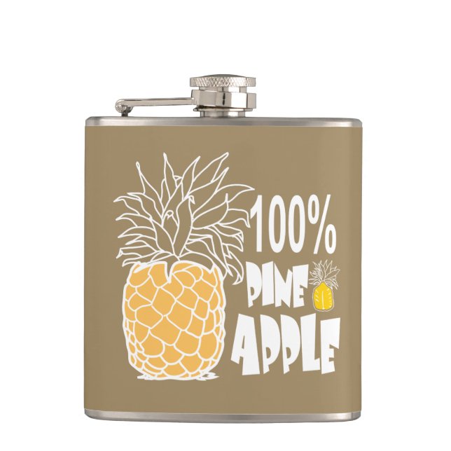 100% pineapple flask (Front)