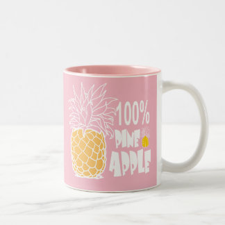 100% pineapple Two-Tone coffee mug