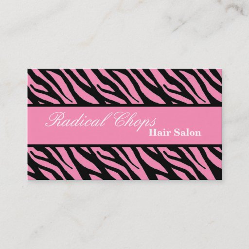 Customizable 100 Pink Black Zebra Print Pattern Business Card