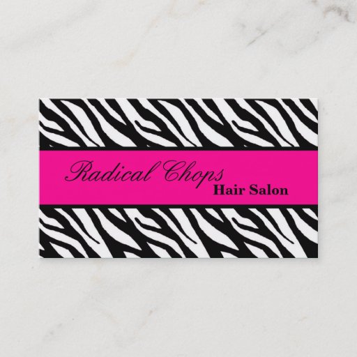 Customizable 100 Pink Black Zebra Print Pattern Business Card