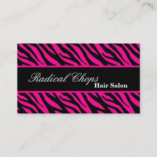 Customizable 100 Pink Black Zebra Print Pattern Business Card