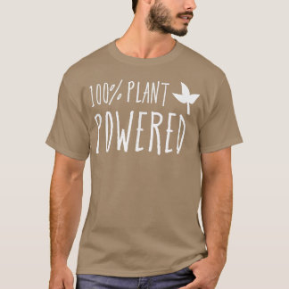 100 Plant Powered , Fun Vegan Vegetarian Tee 