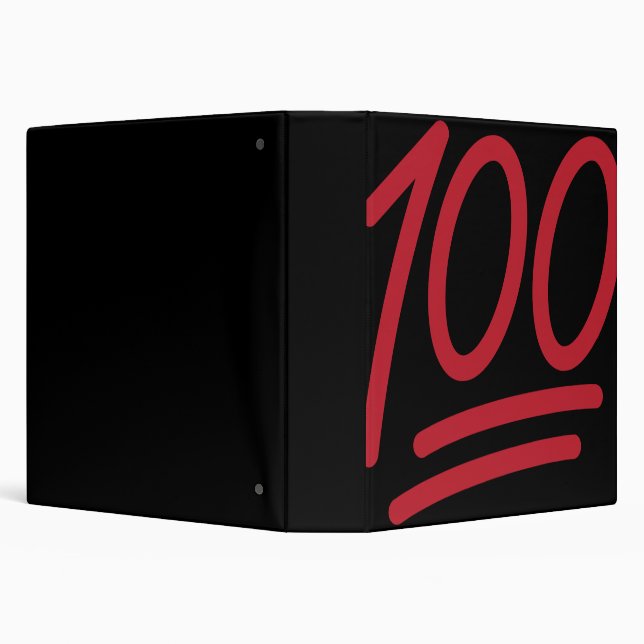 100 Points Emoji 3 Ring Binder (Background)