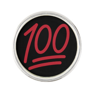 100 Points Emoji Lapel Pin