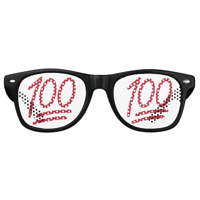 100 Points Emoji Party Sunglasses (Front)
