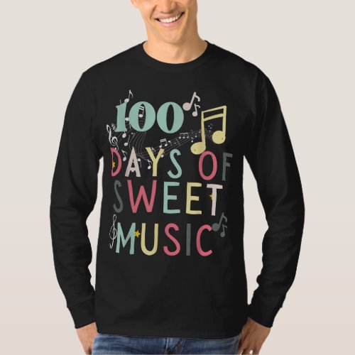 100 Poppin Days of School for Music Teacher T_Shirt